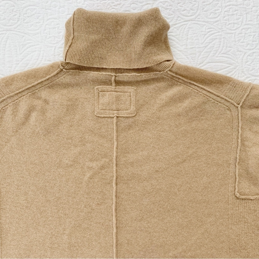 We the Free Jessie Cashmere Turtleneck Tunic Sweater, Tan‎ - Picture 6 of 9